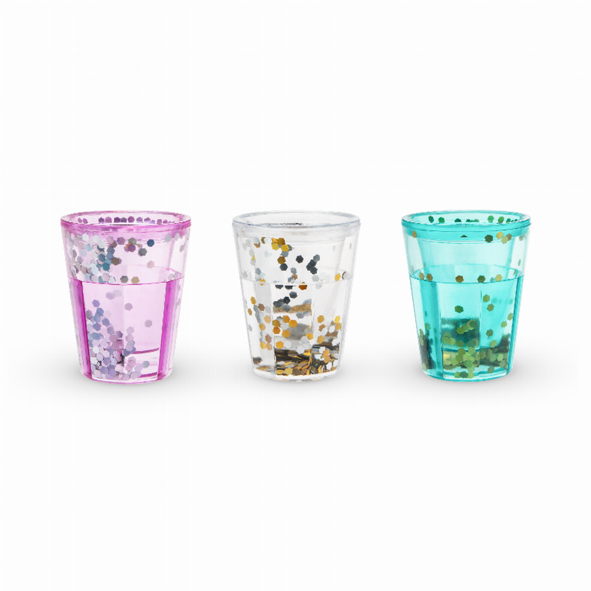 Mermaid Sparkle Glitter Shot Glasses by Blush