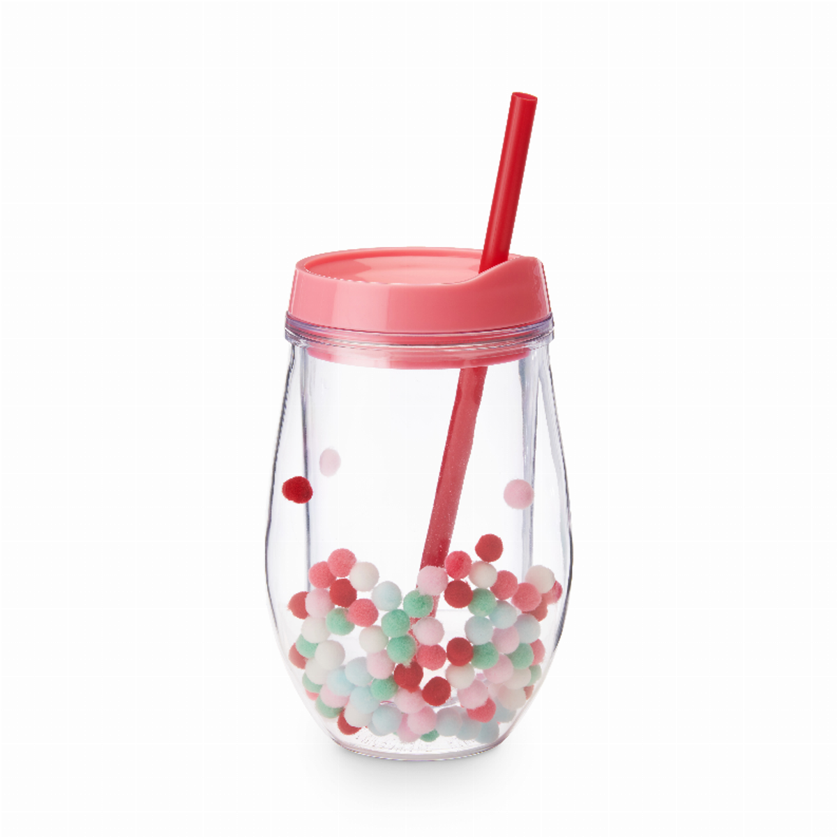Retro Pom Stemless Wine Tumbler by Blush, 10 oz