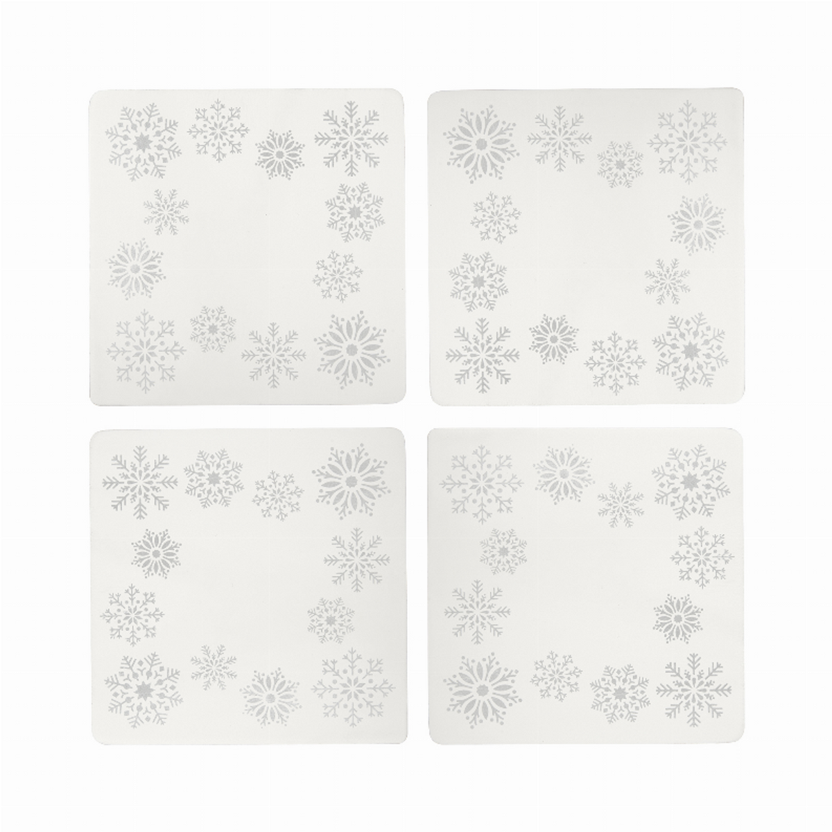 Twine Holiday Snowflake Wooden Coasters, Set of 4