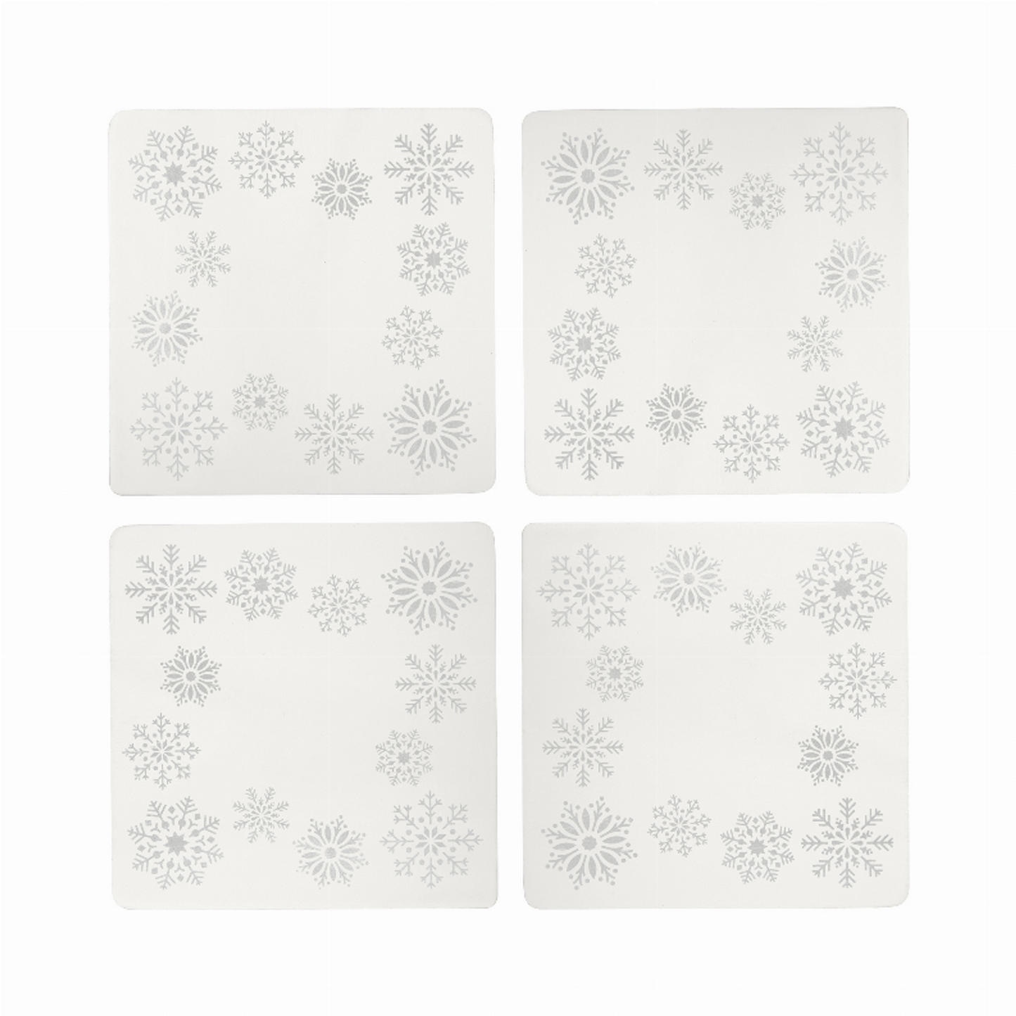 Twine Holiday Snowflake Wooden Coasters, Set of 4
