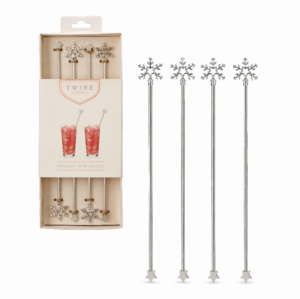 Twine Snowflake Holiday Stir Sticks