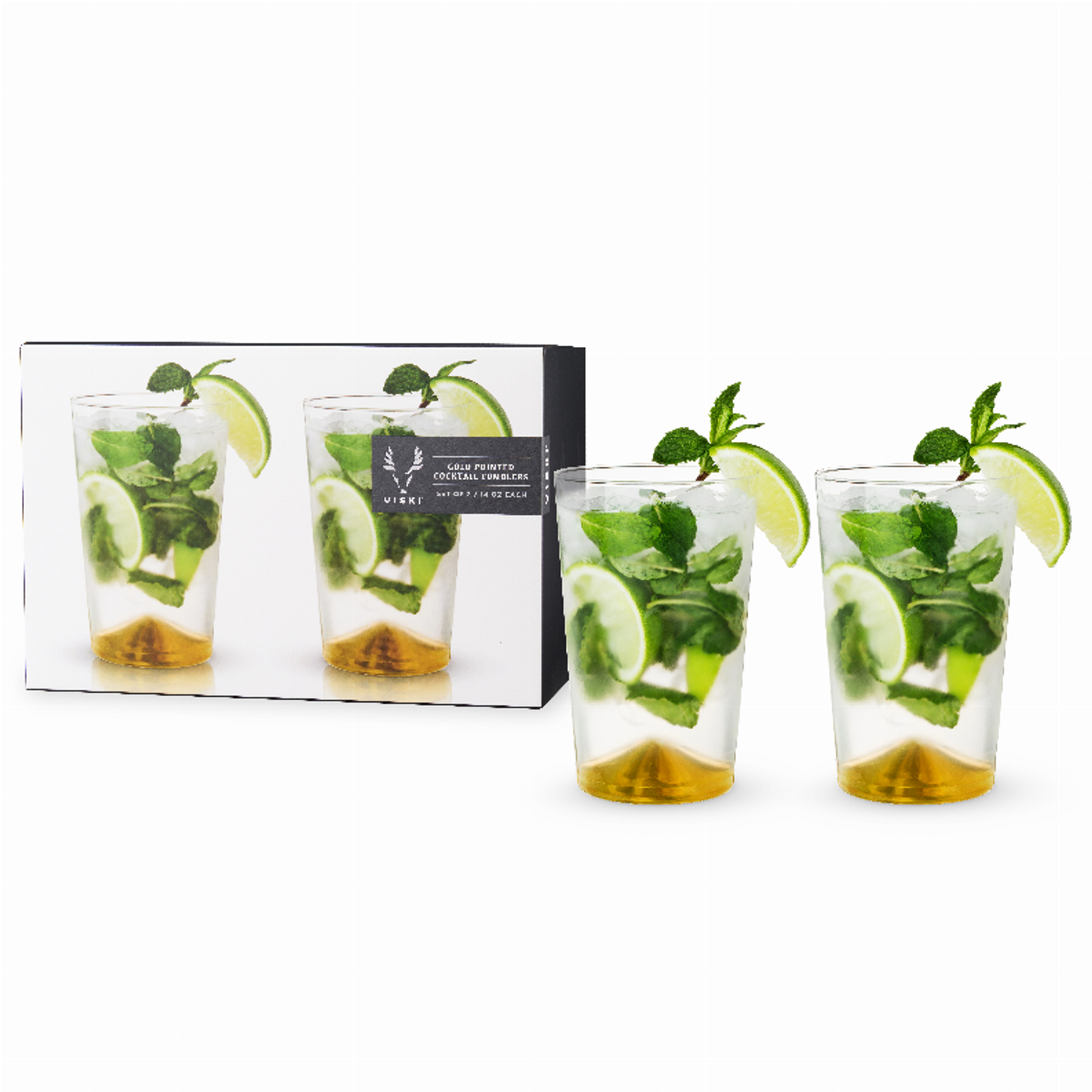 Pointed Cocktail Tumblers by Viski, Set of 2