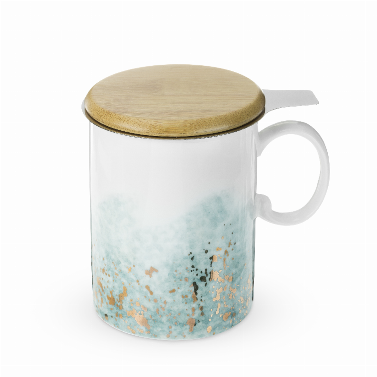 Pinky Up Bennett Blue Ceramic Tea Mug and Infuser