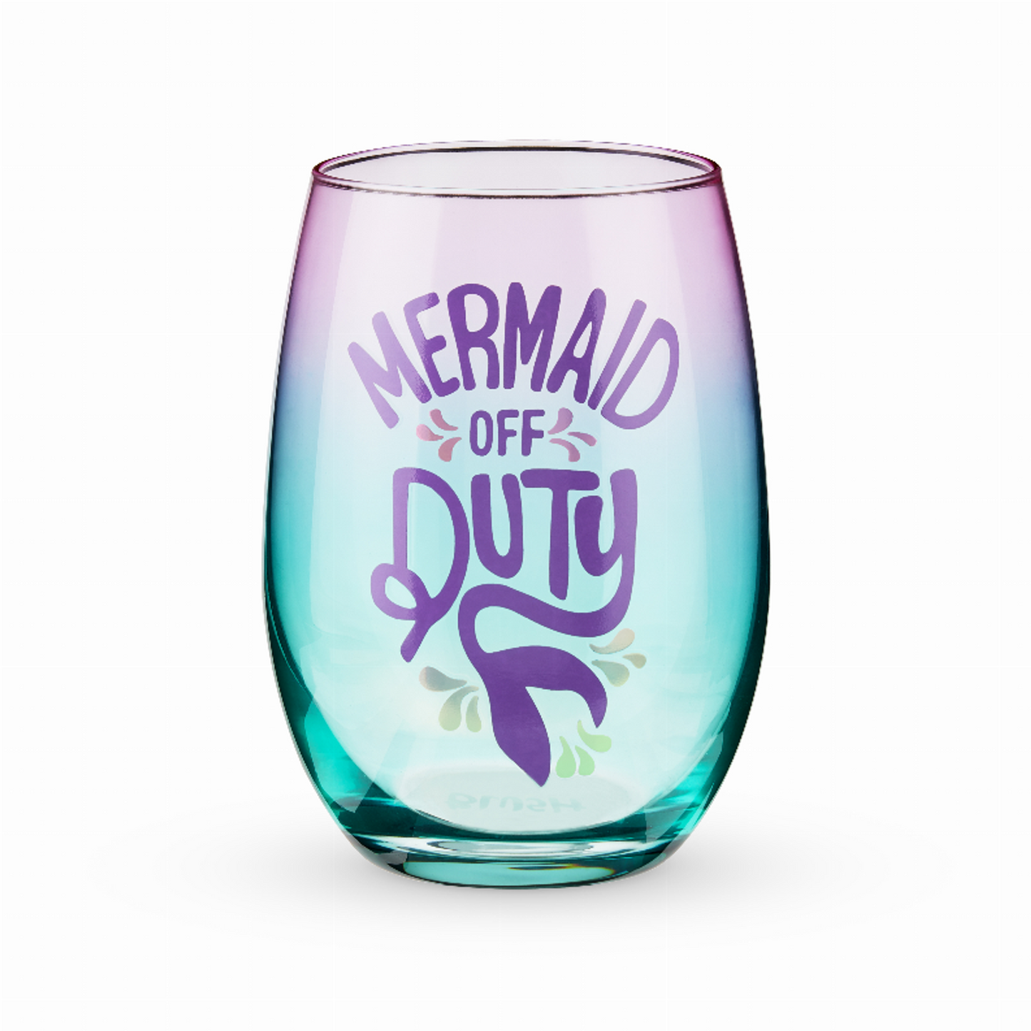 Blush Mermaid Off Duty Stemless Wine Glass