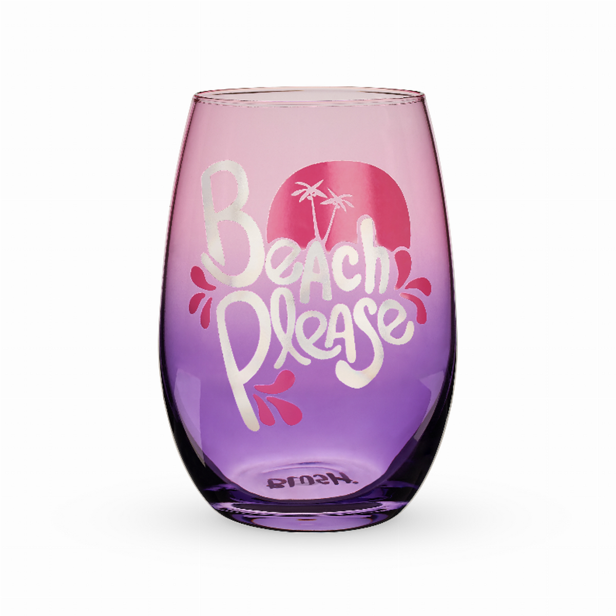 Blush Beach Please Stemless Wine Glass