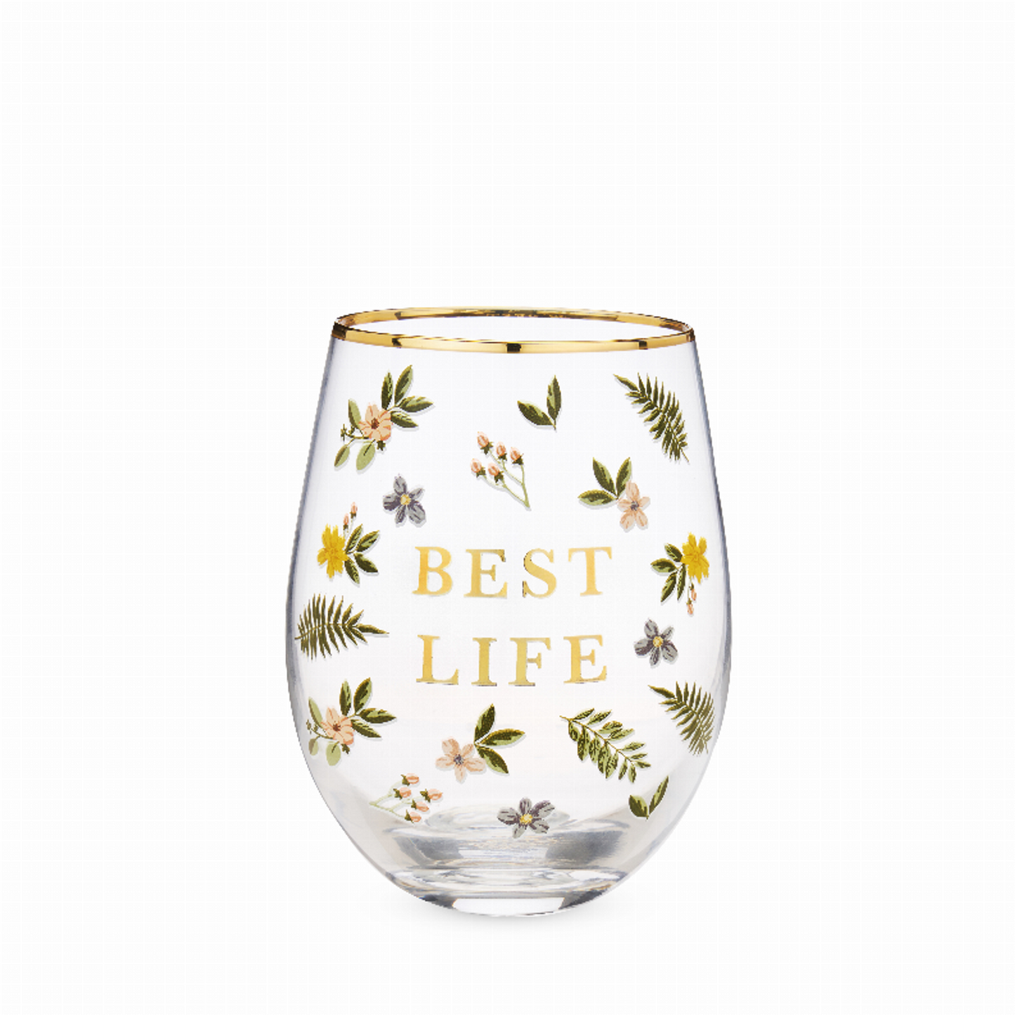Best Life Stemless Wine Glass by Twine, 16 oz