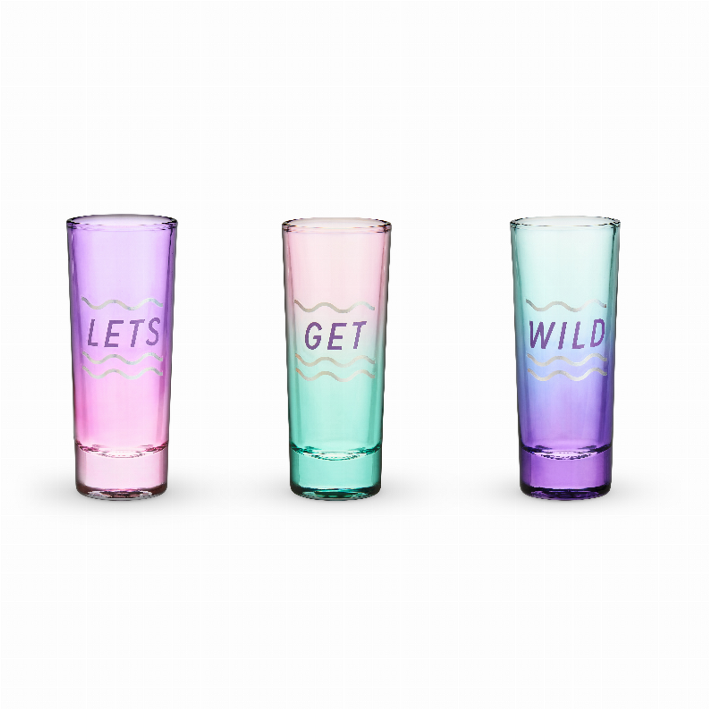 Blush Let's Get Wild Shot Glasses, Set of 3