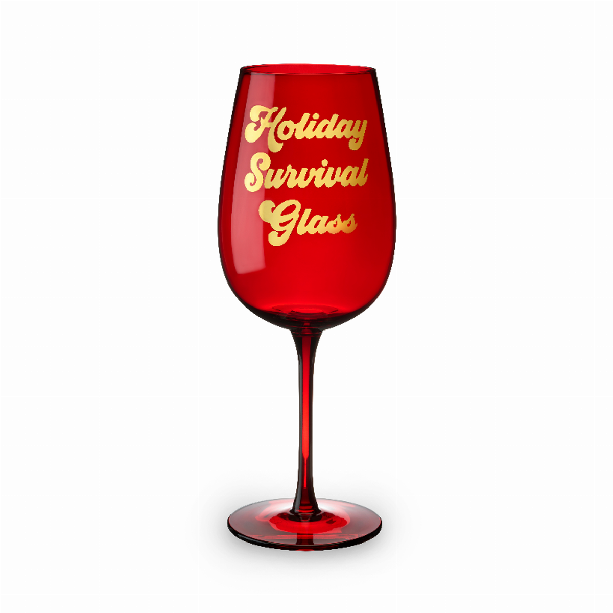 Holiday Survival Full Bottle Wine Glass by Blush