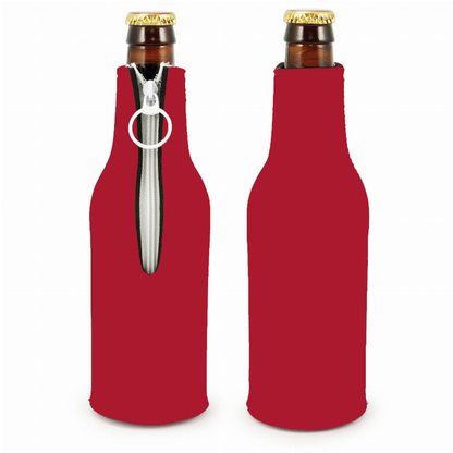 Bottle Suit Neoprene Zippered Bottle Cooler by True in Red