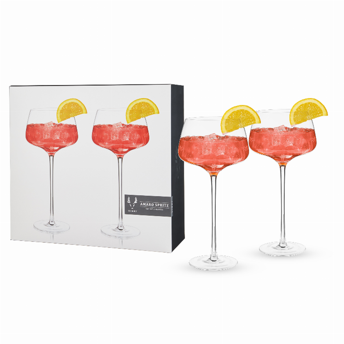 Angled Crystal Amaro Spritz Glasses by Viski