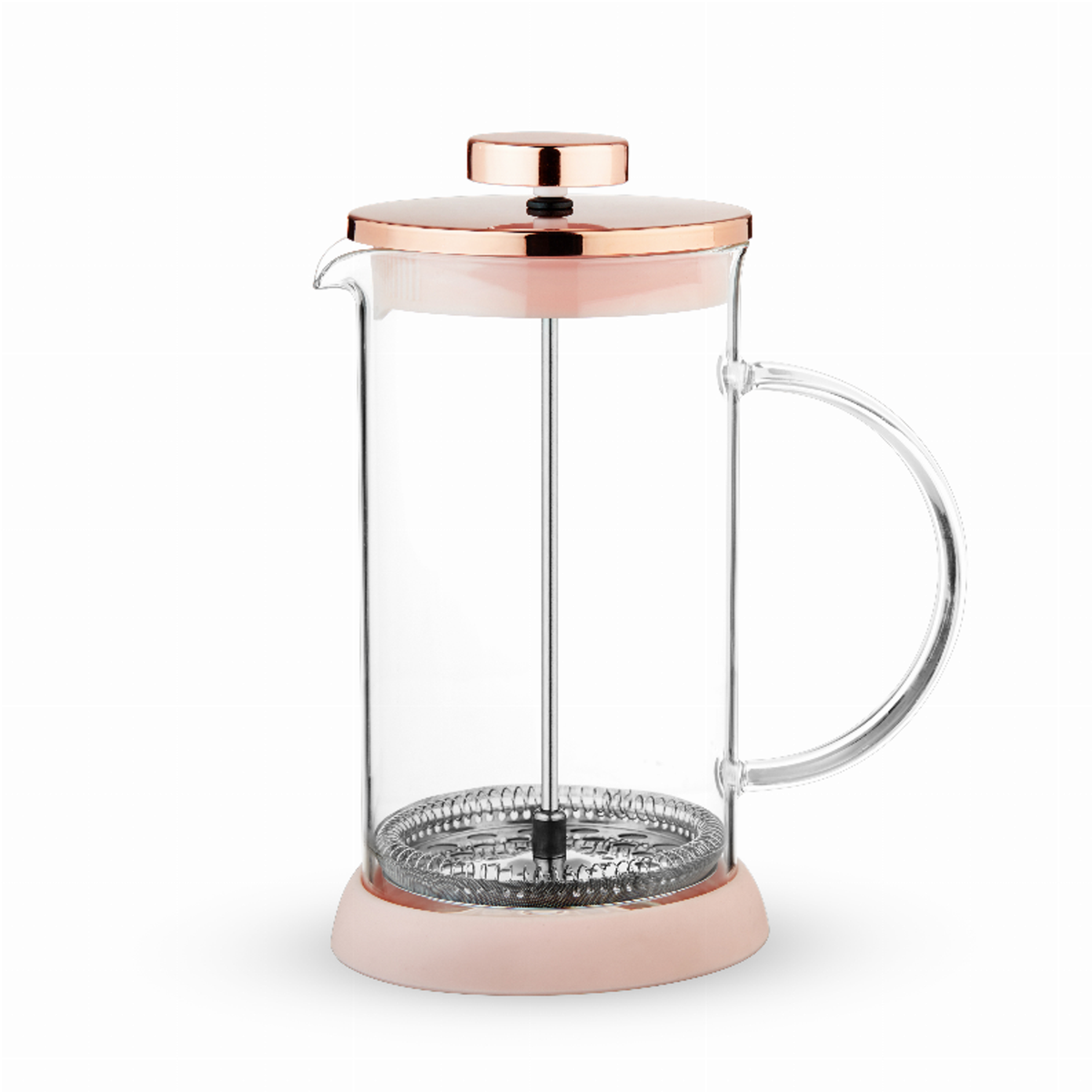Riley Mini Pink Glass Tea Press Pot by Pinky Up