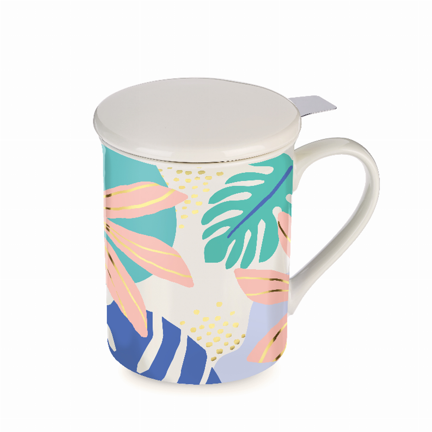 Pinky Up Annette Fiji Ceramic Tea Mug and Infuser
