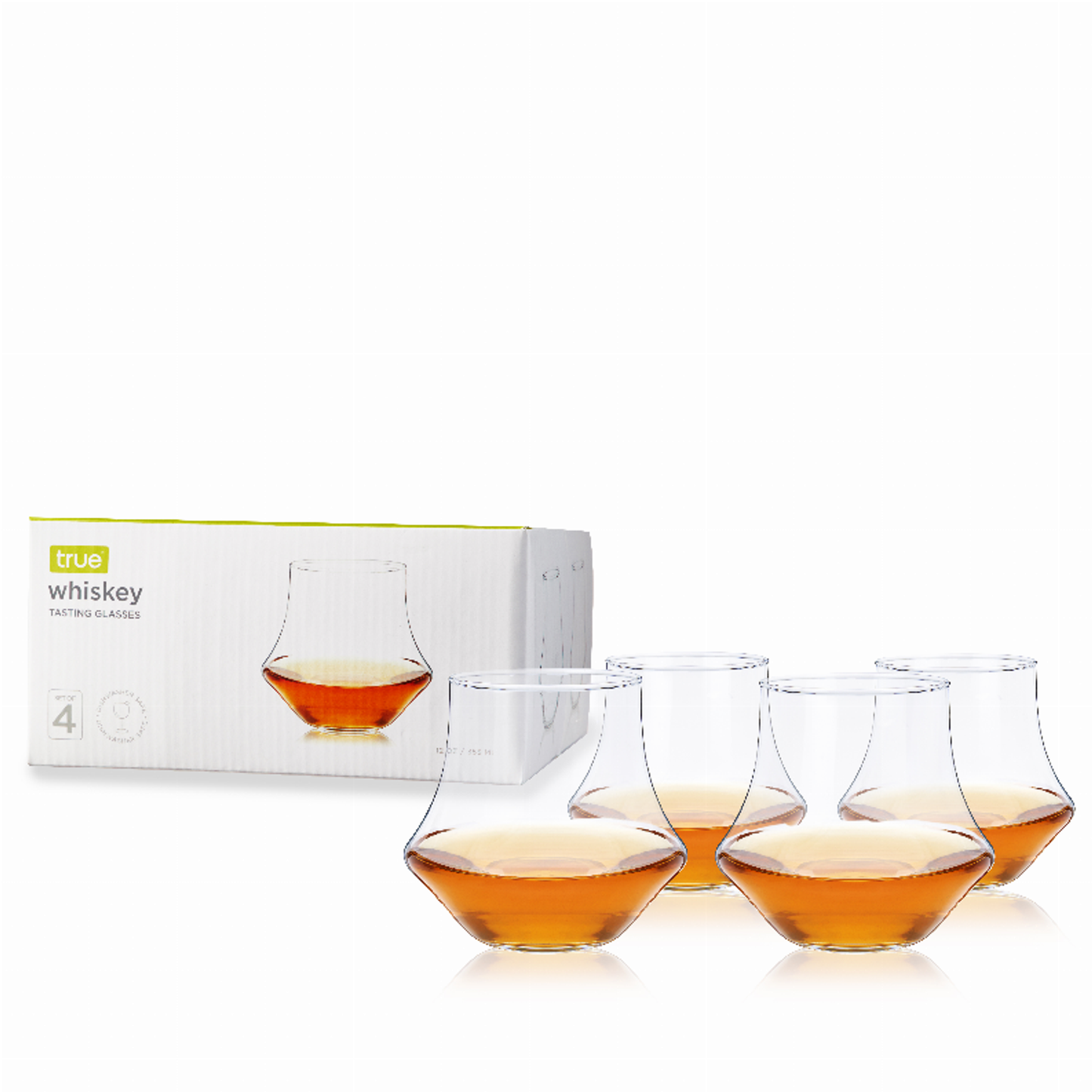 True Whiskey Glasses, Set of 4