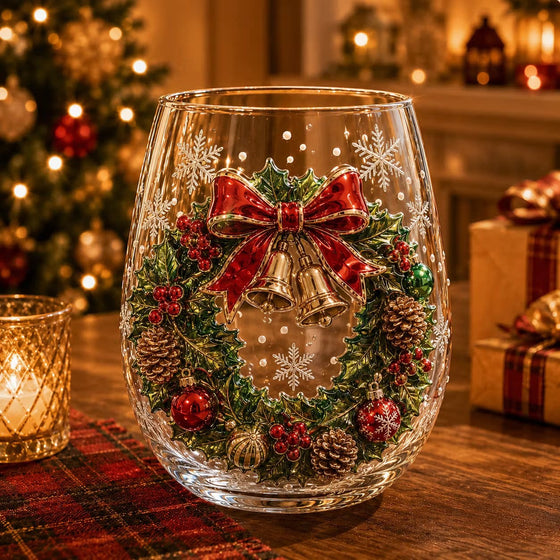 Christmas Glass Art Cups Glass Cups Egg Cups product image 5