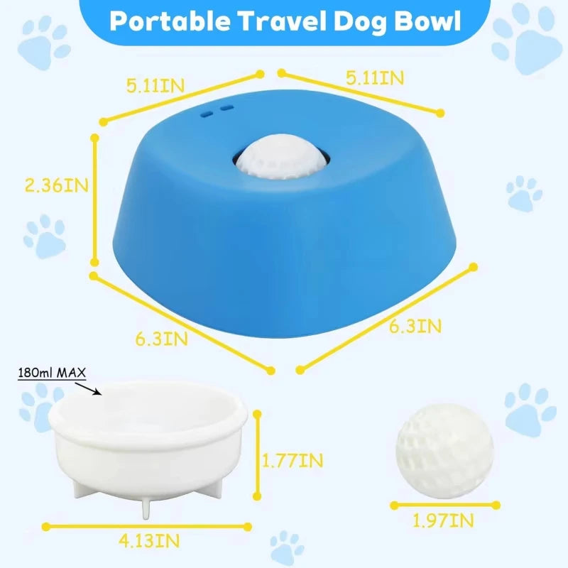 Liquid Slow Dog Bowls Anti-Slip Ball-Shaped Bone Soup Dog Licking Bowl Licking Bowl for Healthy Eating Non-Slip and Anti-Chokin