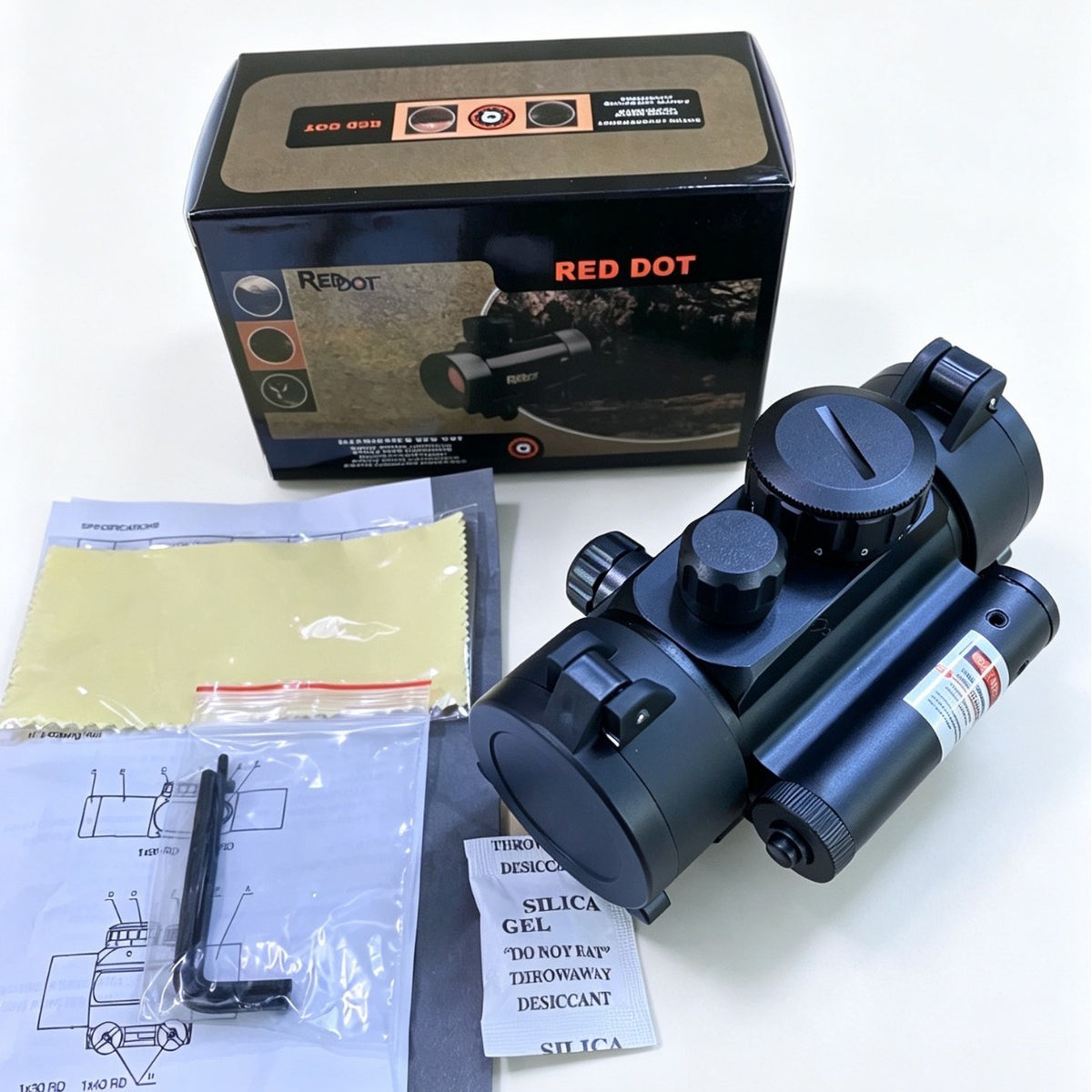 Red Laser Monocular Telescope with Flip-Up Sight