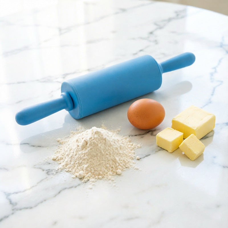 Mini Plastic Rolling Pin with PP Handle Children Baking Tool Dumpling Stick Lightweight