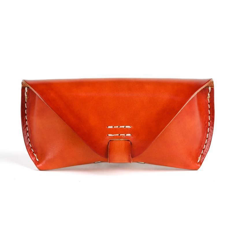Retro genuine leather sunglasses and hats storage box