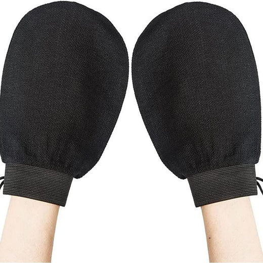 Exfoliating bath gloves