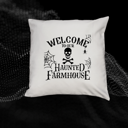 Haunted Farmhouse Pillow Cover