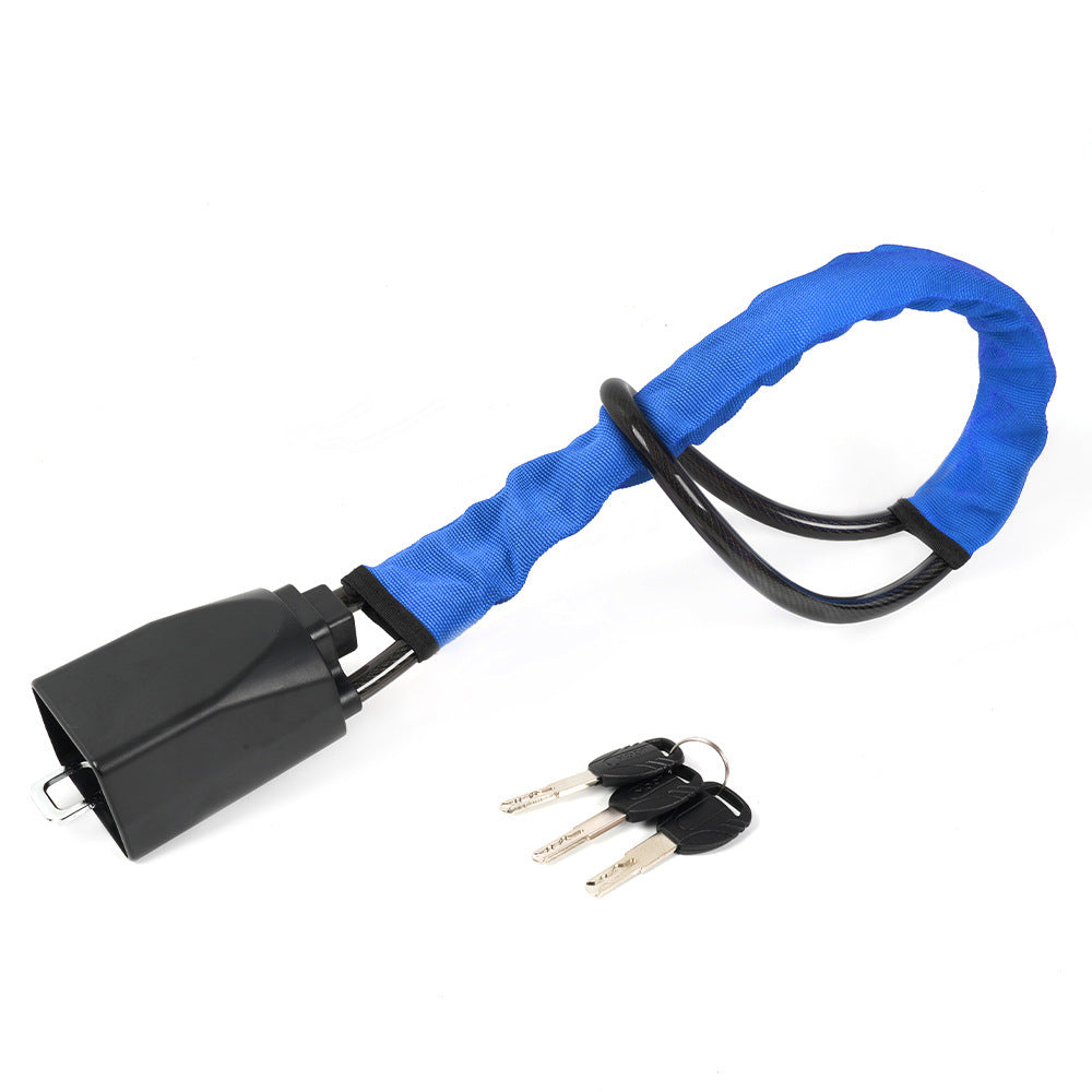 Retractable Car Steering Wheel Anti-Theft Cable Lock with Buckle
