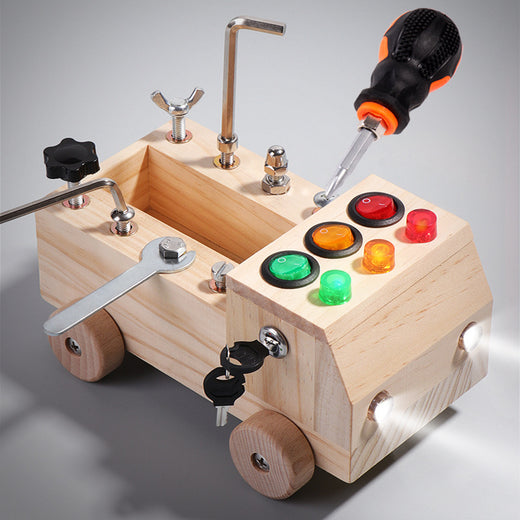 Wooden DIY Nut Car Assembly Educational Toy product image 6