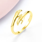 Adjustable Love Hug Couple Fashion Ring