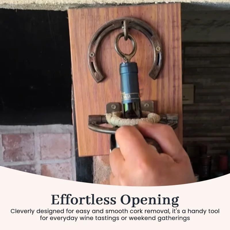 Wall-Mounted Horseshoe-Shaped Wine Opener