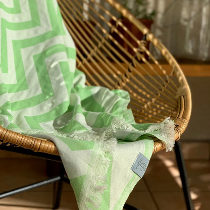 Mersin Chevron Recycled Cotton Towel and Blanket