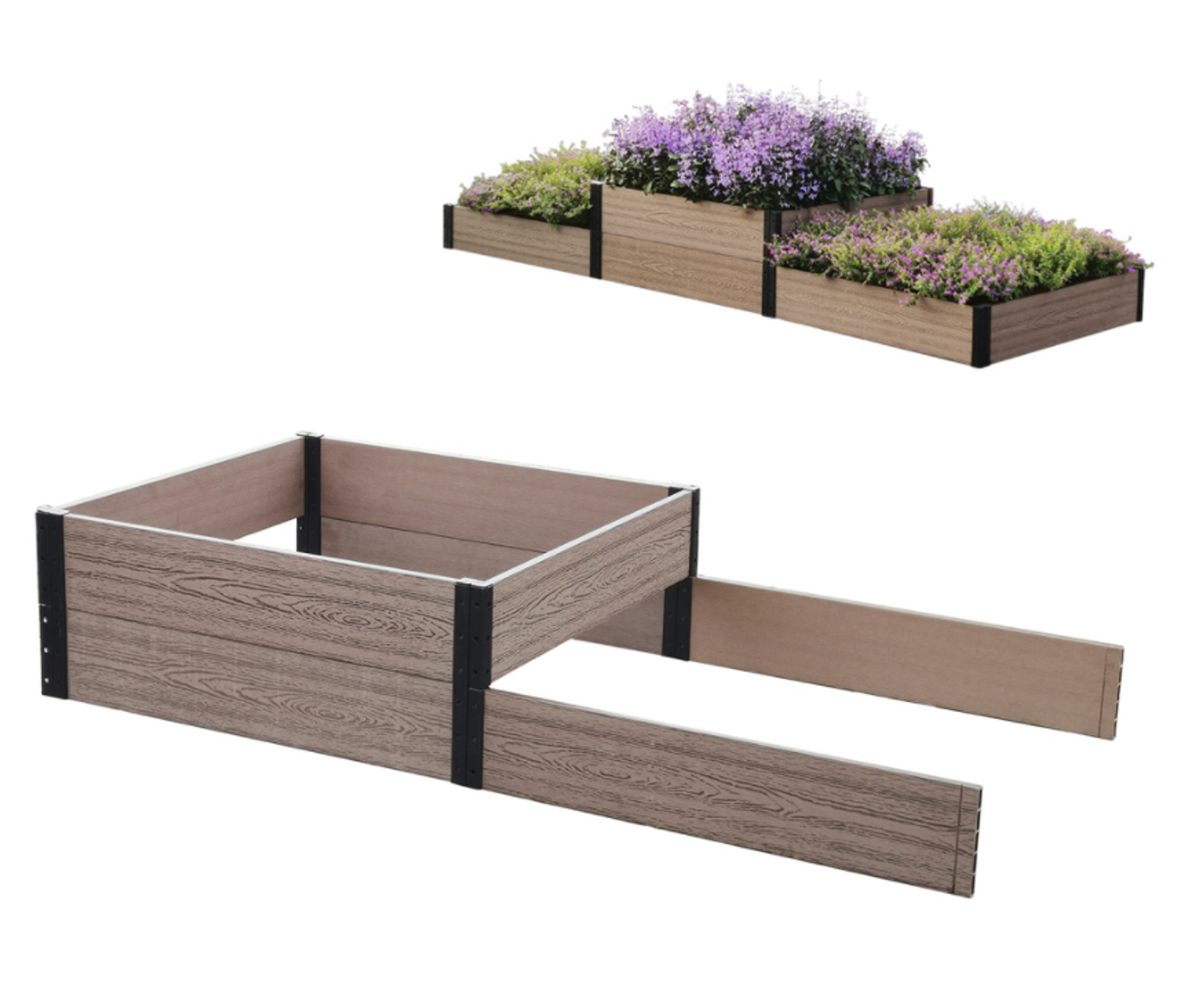 Terraced Double Bed Extension (36 x 74/38 x 7/14 in)
