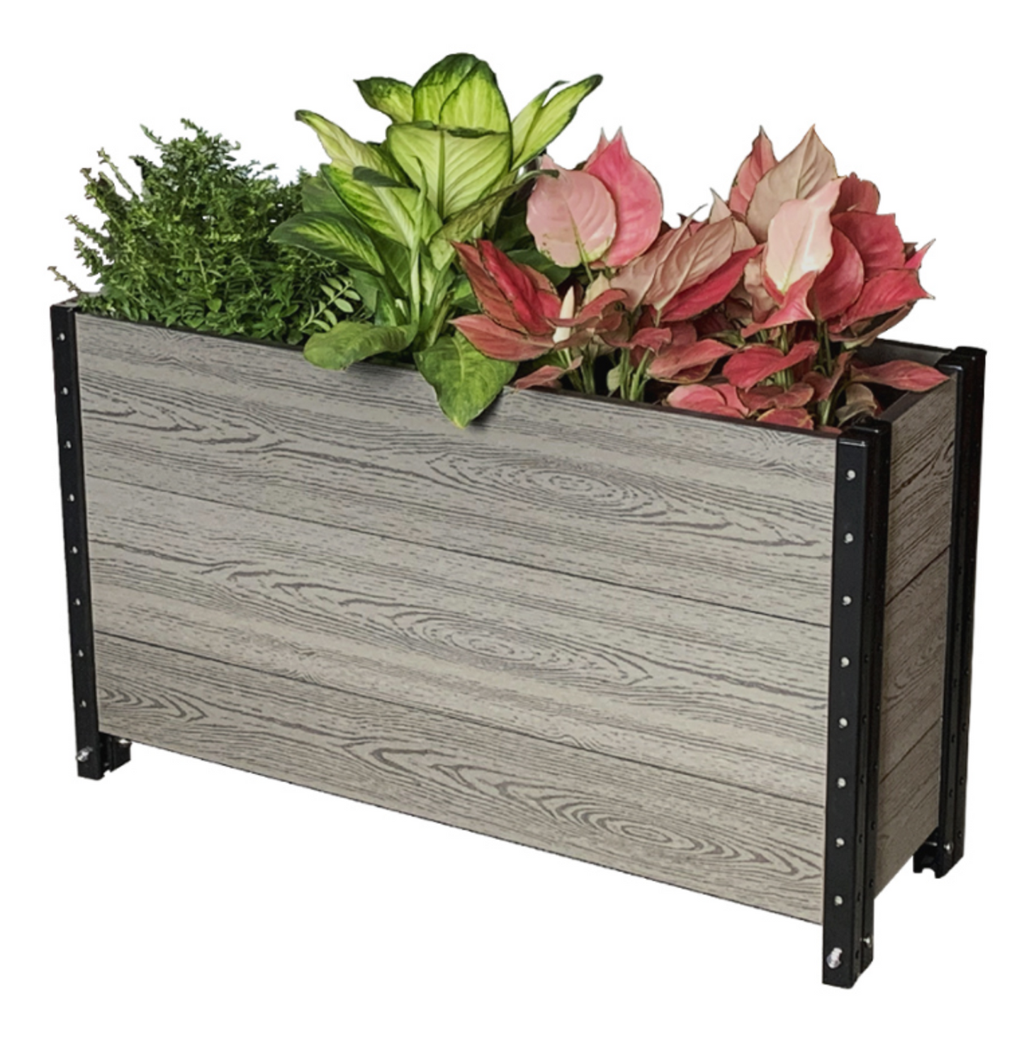 Elevated Deep Trough Planter in Grey (36 x 12 x 21 in)