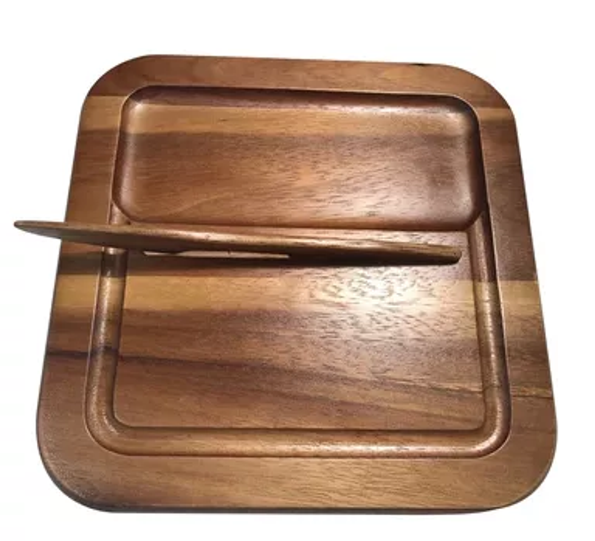 Acacia Wood Cheeseboard with Knife