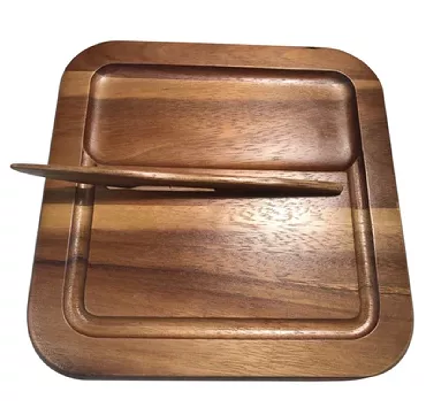 Acacia Wood Cheeseboard with Knife