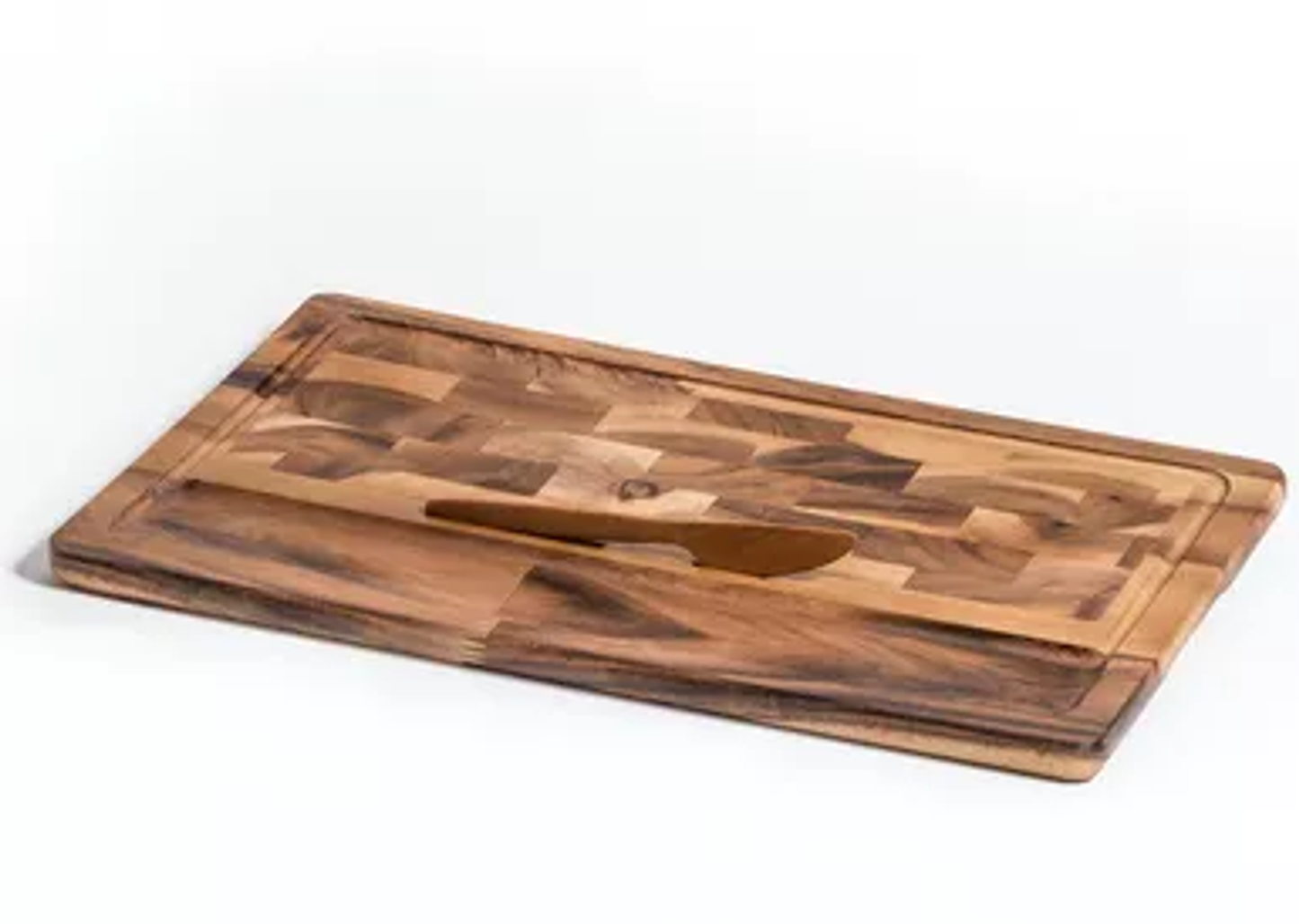 Kalmar Home End Grain Acacia Cheeseboard with Knife