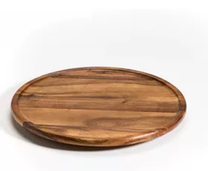 Kalmar Home Acacia Wood Lazy Susan Turntable