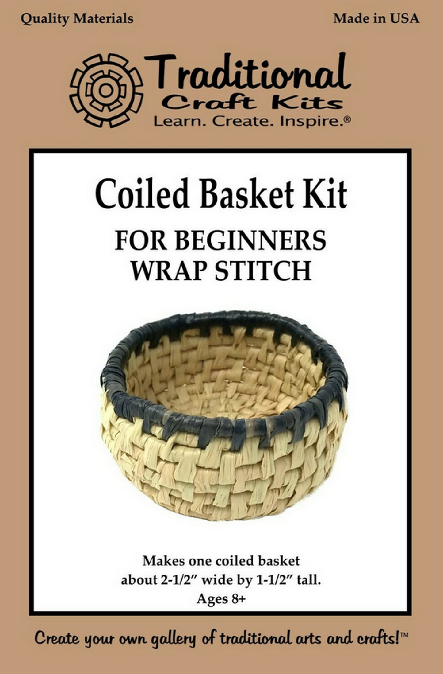 Wrap Stitch Coiled Basket Craft Kit for Beginners