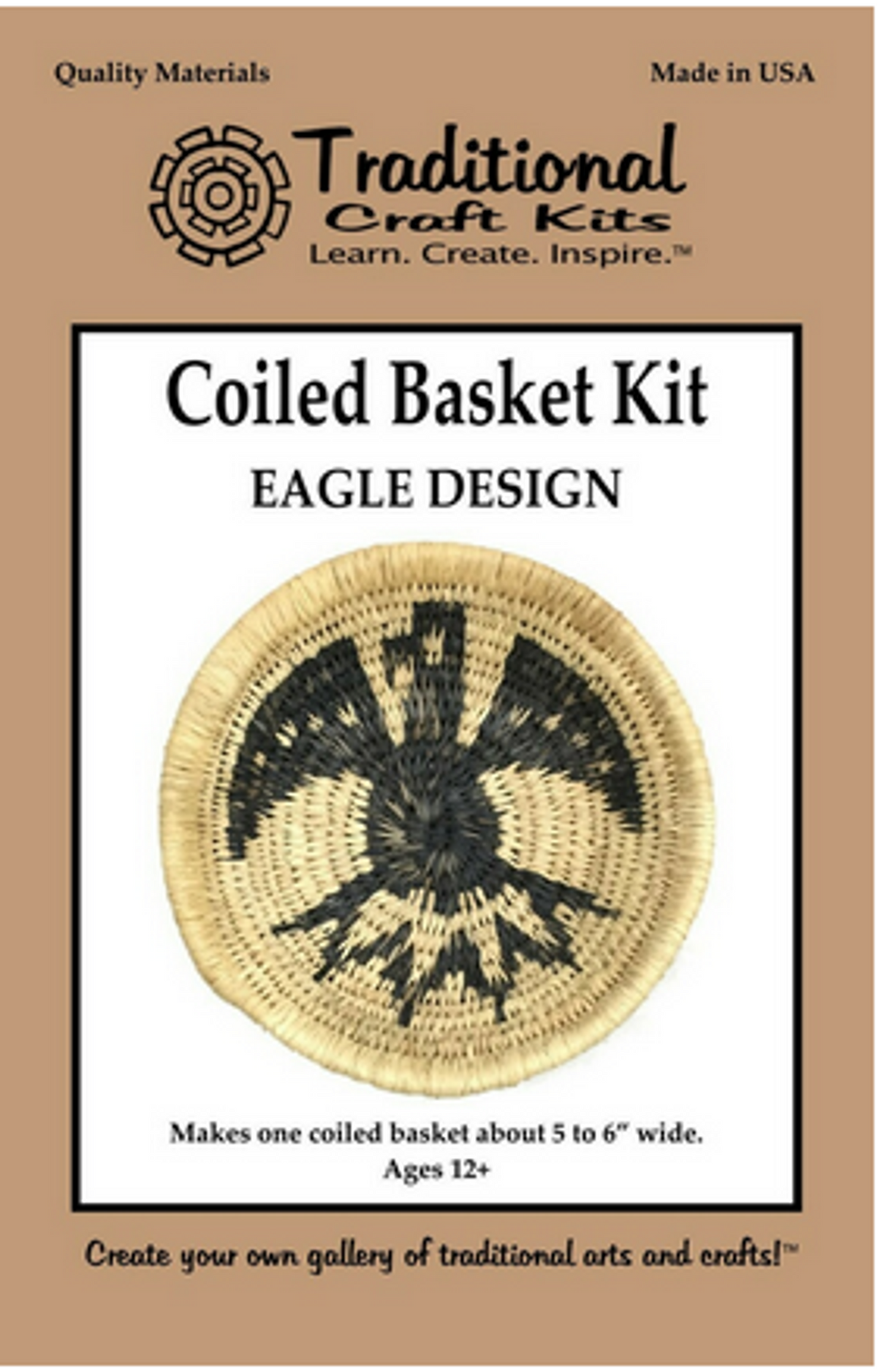 Eagle Design Coiled Basket Craft Kit