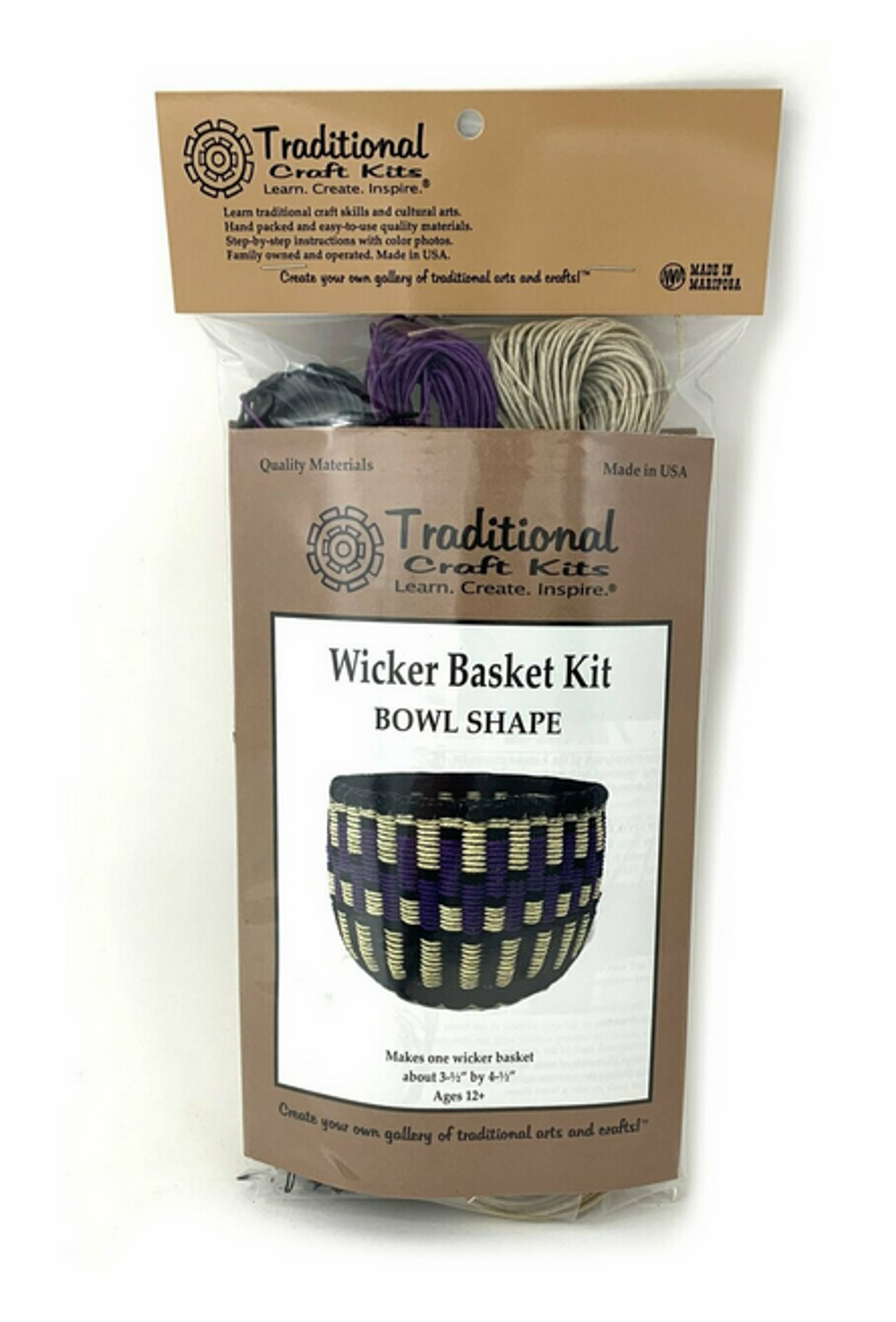 Bowl Shape Wicker Basket Craft Kit