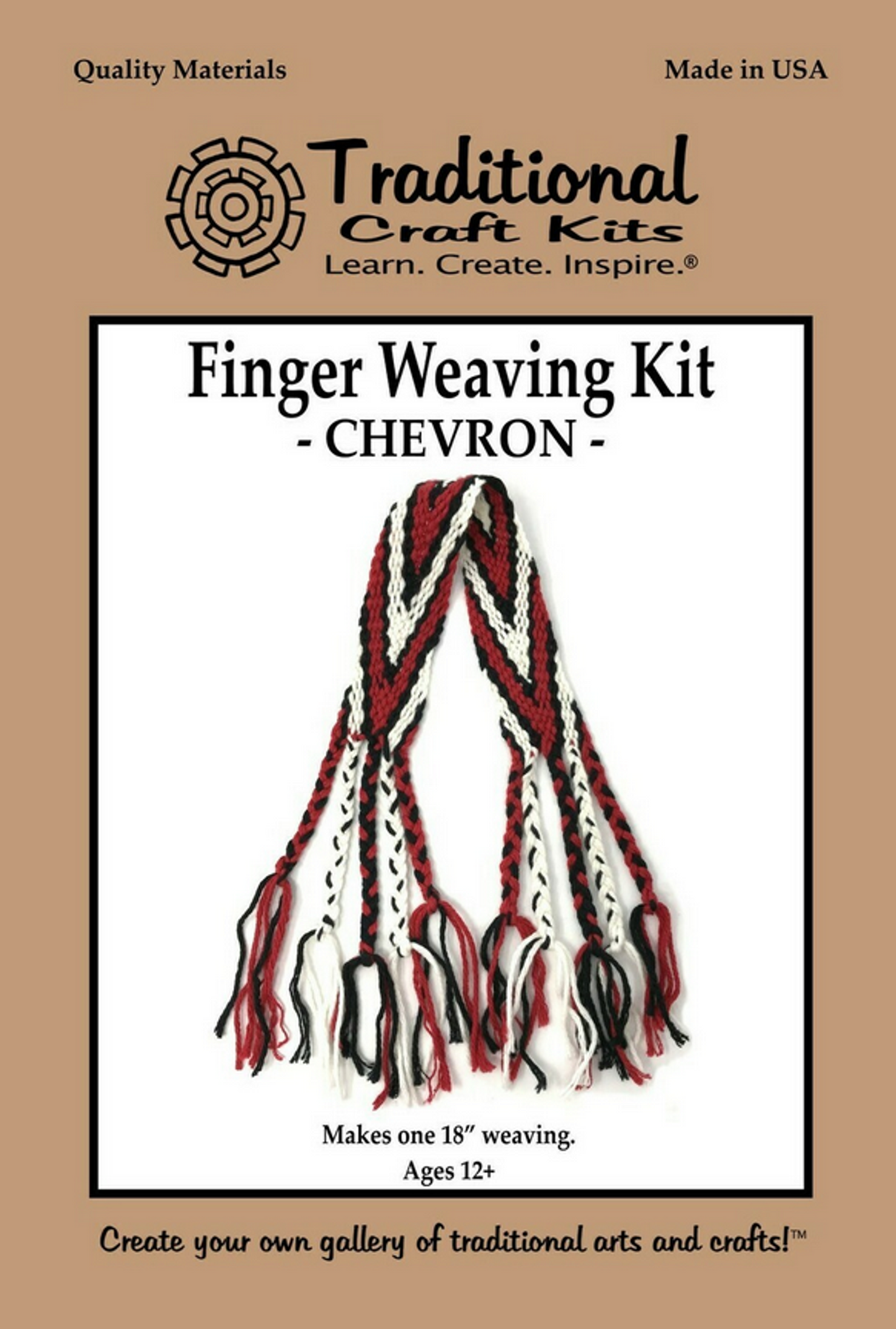 Finger Weaving Craft Kit - Chevron Design