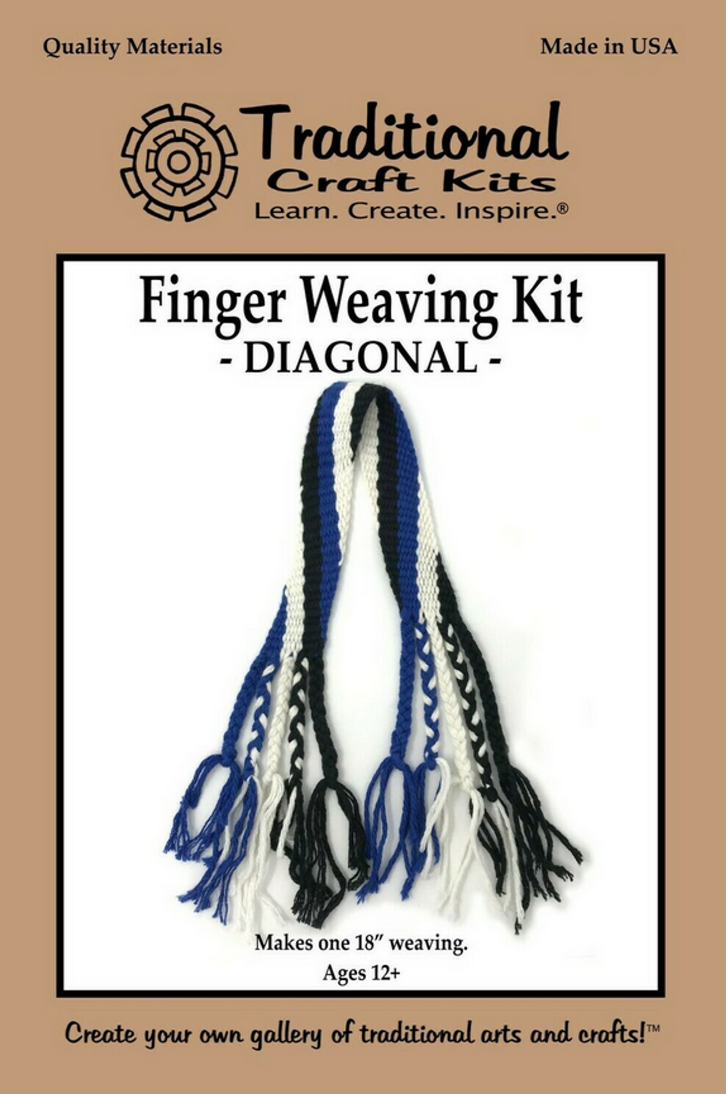 Finger Weaving Kit Diagonal Design