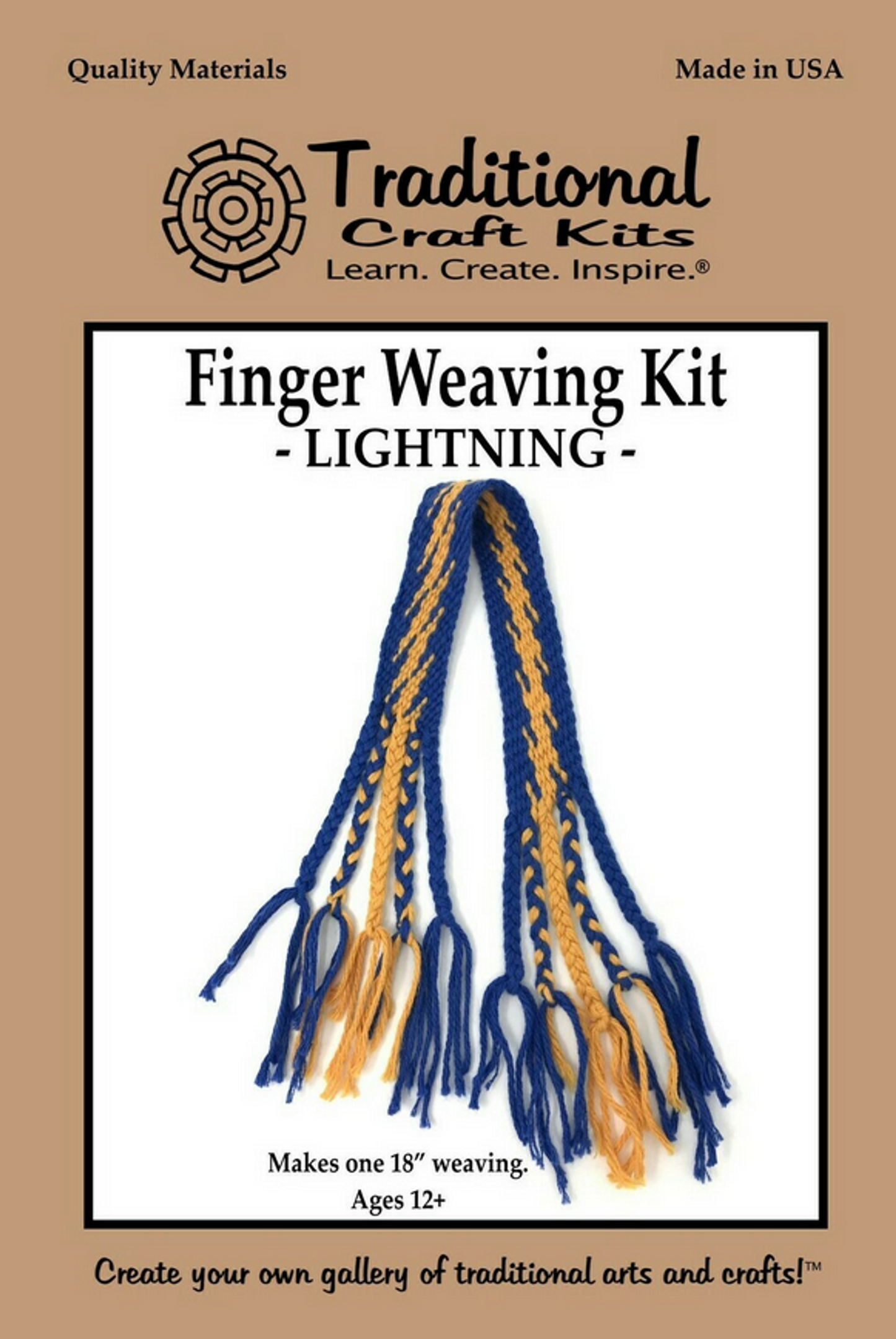 Finger Weaving Kit Lightning Design