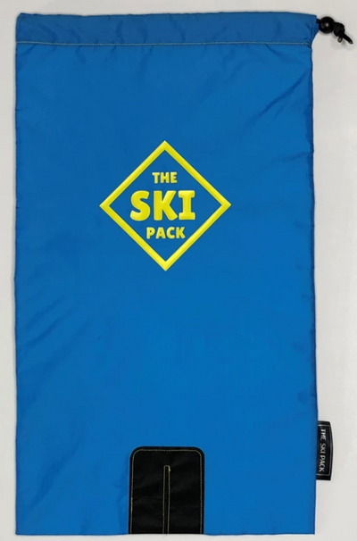 Custom Fab Youth Ski Pack - Blue with Yellow Straps