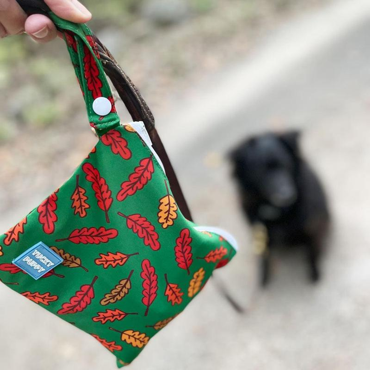 Yucky Puppy Dog Poop Bag Holder - Fall Leaves