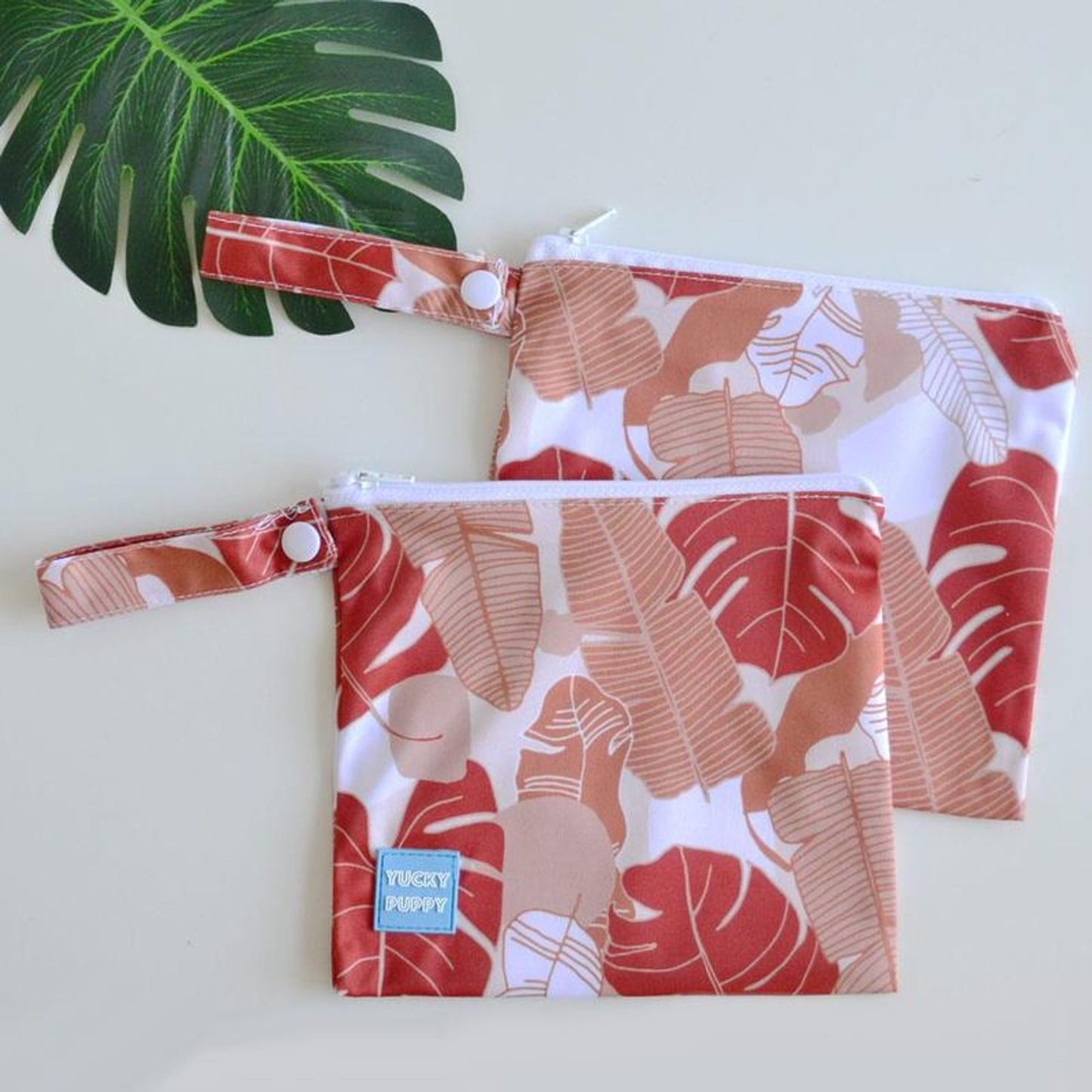 Yucky Puppy Dog Poop Bag Holder - Monstera & Banana