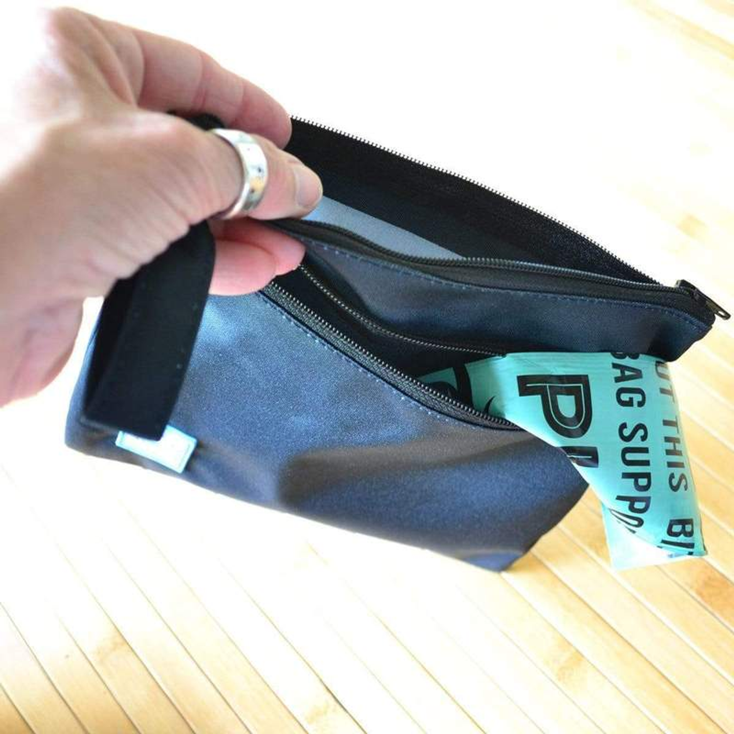 Yucky Puppy Two Pocket Poop Bag Holder - Black