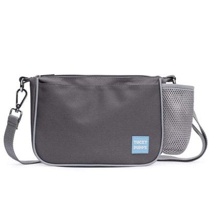 Yucky Puppy Crossbody Dog Walking Bag - Black & Gray