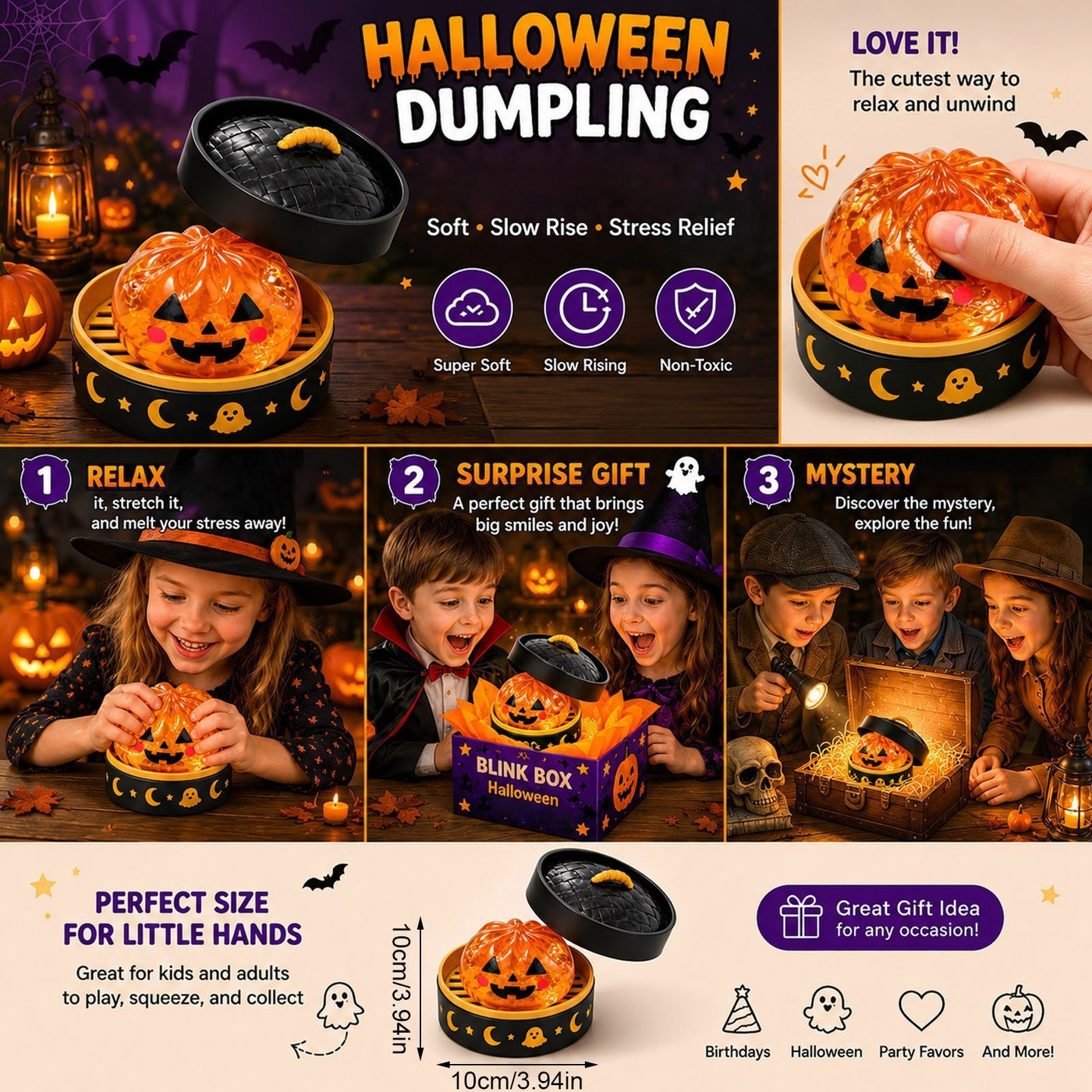 Halloween Glitter Squeeze Stress Ball