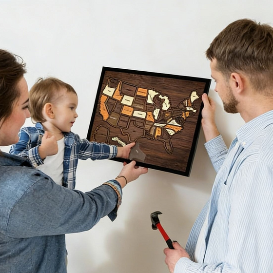 Wooden USA map puzzle, photo 3