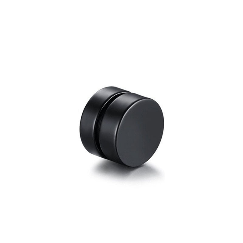 Minimalist Round Magnetic Ear Clip No Piercing Double-Sided Fake Earrings for Men and Women