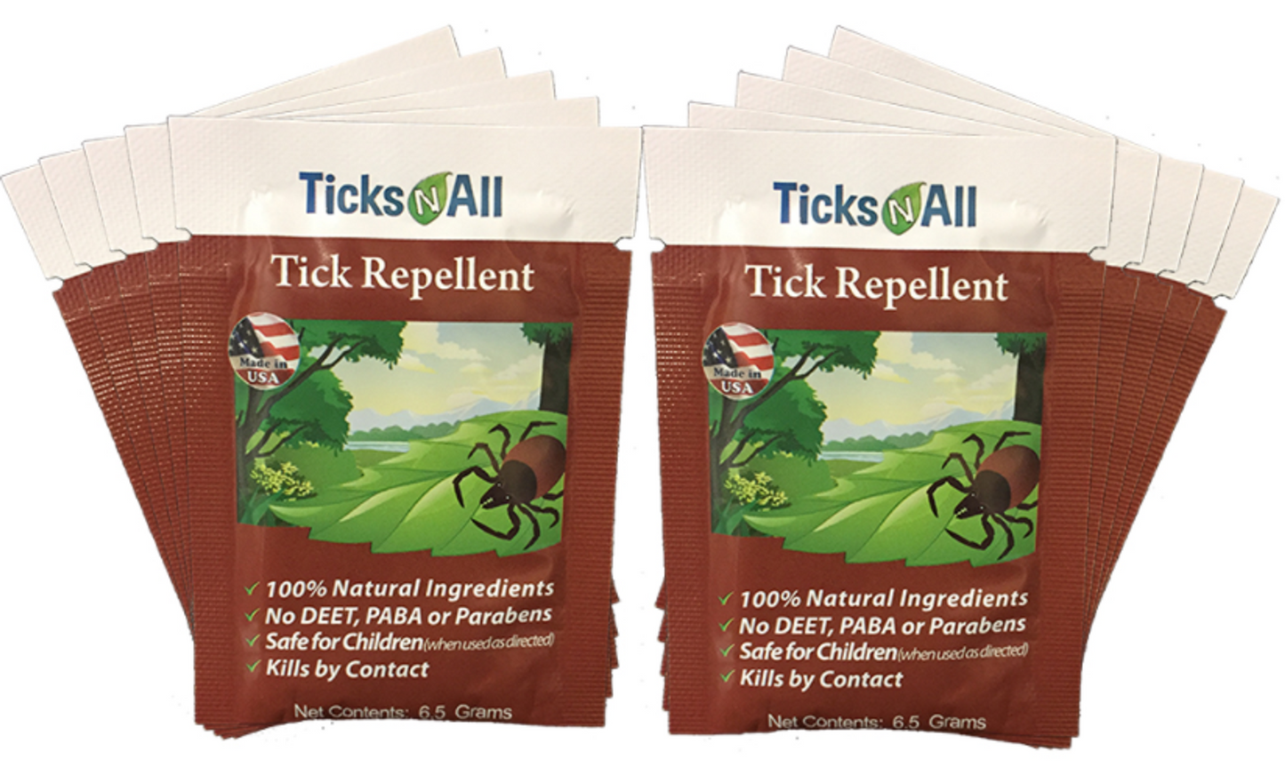 Ticks-N-All Tick Repellent Wipes